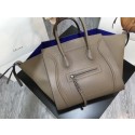 Celine Luggage Phantom Tote Bag Calfskin Leather CT3372 Grey&Blue Tl5140FA31