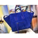 Celine Luggage Phantom Tote Bag Suede Leather CT3372 Blue Tl5148Pu45