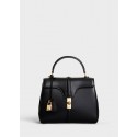 CELINE SMALL 16 BAG IN SATINATED CALFSKIN A188003 black Tl4985nS91