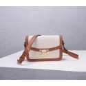 Celine TEEN TRIOMPHE BAG IN TRIOMPHE CANVAS AND CALFSKIN CL87368 white Tl4865aj95