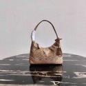 Designer Prada Satin mini-bag with artificial crystals 1BE515 Biscuits Tl5875vs94
