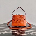 Imitation Prada Leather Prada Tress Handbag 1BA290 orange Tl6033uq94