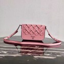Imitation Prada Leather Prada Tress Shoulder Bag 1BD246 pink Tl6055Nj42