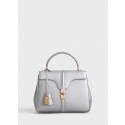 Imitation Top CELINE SMALL 16 BAG IN LAMINATED GRAINED CALFSKIN 188003 SILVER Tl4947tr16
