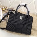 Luxury Prada Calf leather bag 1BA045 black Tl6429kp43