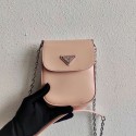 Prada Brushed leather mini-bag 1BH185 light pink Tl5932yk28