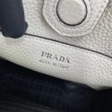 Prada Leather mini shoulder bag 1BH191 white Tl5819Xp72