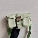 Prada Pocket nylon and brushed leather bag 1BD295 green Tl5988sY95