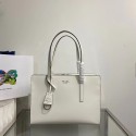 Prada Re-Edition 1995 brushed-leather medium handbag 1BA350 white Tl5801nV16