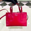 Prada Re-Edition 1995 brushed-leather small shoulder bag 1BA357 red Tl5757jf20