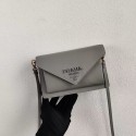 Prada Saffiano leather mini-bag 1BP020 grey Tl6162wv88