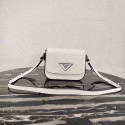 Prada Saffiano leather mini shoulder bag 2BD249 white Tl6114CD62