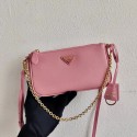 Prada Saffiano leather mini shoulder bag 2BH171 pink Tl6104Fh96