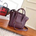 Replica Celine Luggage Nano Tote Bag Original Leather CC3560 Wine Tl5158ij65