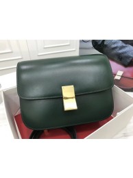 Best Replica Celine Classic Box Flap Bag Original Calfskin Leather 3378 Atrovirens Tl5036bj75
