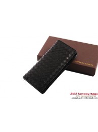 Bottega Veneta Intrecciato Nappa Leather Wallet BV1564 Black Tl17375fJ40