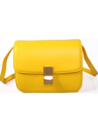 Celine Classic Box Small Flap Bag Smooth Leather C88007C Yellow Tl5201kC27