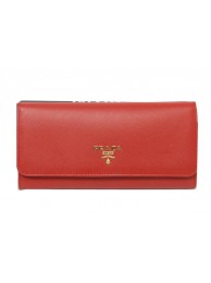 Cheap Prada Saffiano Leather Bifond Wallet 1M11335 Red Tl6739sJ42