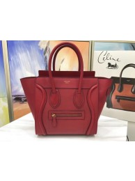 Fake Celine Luggage Micro Tote Bag Original Leather CLY33081M Red Tl5086uQ71