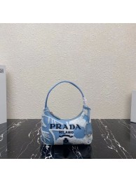 Hot Prada Re-Edition 2000 embroidered drill mini bag 1NE515 sky blue Tl5681Nm85