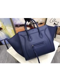 Imitation Celine Luggage Phantom Tote Bag Calfskin Leather CT3372 Blue Tl5138Xr29