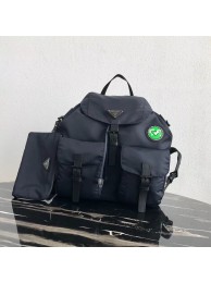 Imitation Prada Re-Nylon backpack 1BZ811 black&green Tl6233Xr29
