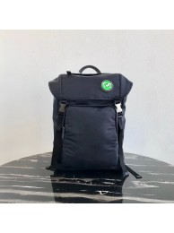 Imitation Prada Re-Nylon backpack 2VZ135 black&green Tl6212Dl40