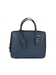 Knockoff Prada Original Leather Briefcase 305M Blue Tl6639eF76
