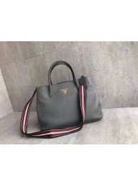 Prada Calf leather bag BN1579 grey Tl6461CI68