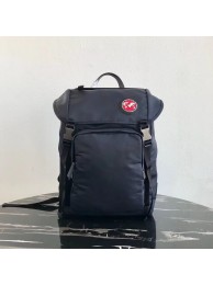 Prada Re-Nylon backpack 2VZ135 black&red Tl6215lk46