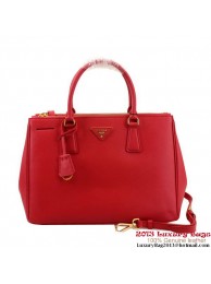 Prada Saffiano Leather 33CM Tote Bag BN2274 Red Tl6650Zr53