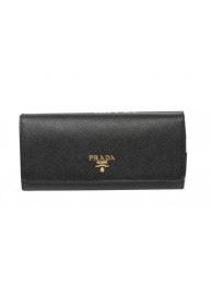 Prada Saffiano Leather Bifond Wallet 1M11335 Black Tl6740UM91