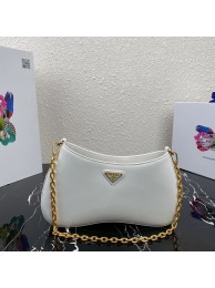 Prada Saffiano leather shoulder bag 2BC148 white Tl6066VF54