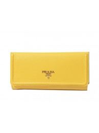 Prada Saffiano Leather Wallet 1M1132_QME Yellow Tl6753SS41
