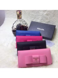 Prada Saffiano Leather Wallet with Leather Bow Tl6731dE28