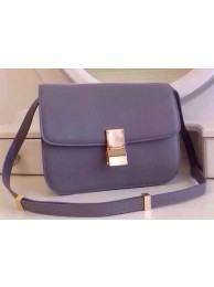 Replica Celine Classic Box Flap Bag Calfskin Leather C2263 Purple Tl5182XB19