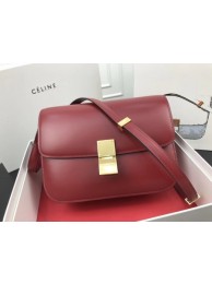Replica Celine Classic Box Flap Bag Original Calfskin Leather 3378 Red Tl5045HB48