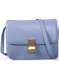 Replica Celine Classic Box Small Flap Bag Smooth Leather C88007C SkyBlue Tl5199UD97