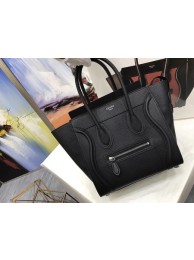 Replica Cheap Celine Luggage Micro Tote Bag Original Leather CLY33081M Black Tl5087Mq48