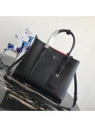Top Prada Saffiano original Leather Tote Bag BN2838 black Tl6391yq38