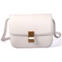 AAA Replica Celine Classic Box Small Flap Bag Smooth Leather C88007C White Tl5203VB75