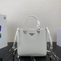 Best 1:1 Prada brushed leather tote 1BA330 white Tl5940eT55