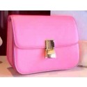 Celine Classic Box Flap Bag Calfskin Leather C2263 Pink Tl5181EW67