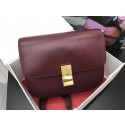 Celine Classic Box Flap Bag Original Calfskin Leather 3378 Wine Tl5044MO84