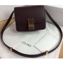 Celine Classic Box mini Flap Bag Smooth Leather C11041T Burgundy Tl5192dX32