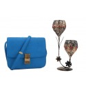 Celine Classic Box Small Flap Bag Smooth Leather 11042 Blue Tl5226Va47