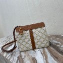 Celine IN TRIOMPHE CANVAS AND CALFSKIN 191992 white Tl4756mm78