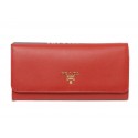 Cheap Prada Saffiano Leather Bifond Wallet 1M11335 Red Tl6739sJ42
