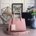 Copy Prada Bibliotheque Handbag in Calf Leather 1BA156 Pink Tl6572Kn92