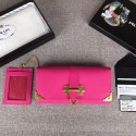 Copy Prada Cahier Saffiano Leather Wallet Large 1MH132 rose Tl6707Zn71